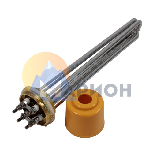 Блок ТЭН-6,0кВт, 220В (320мм.) G2" нерж/латунь (трубка + колпак) HTH